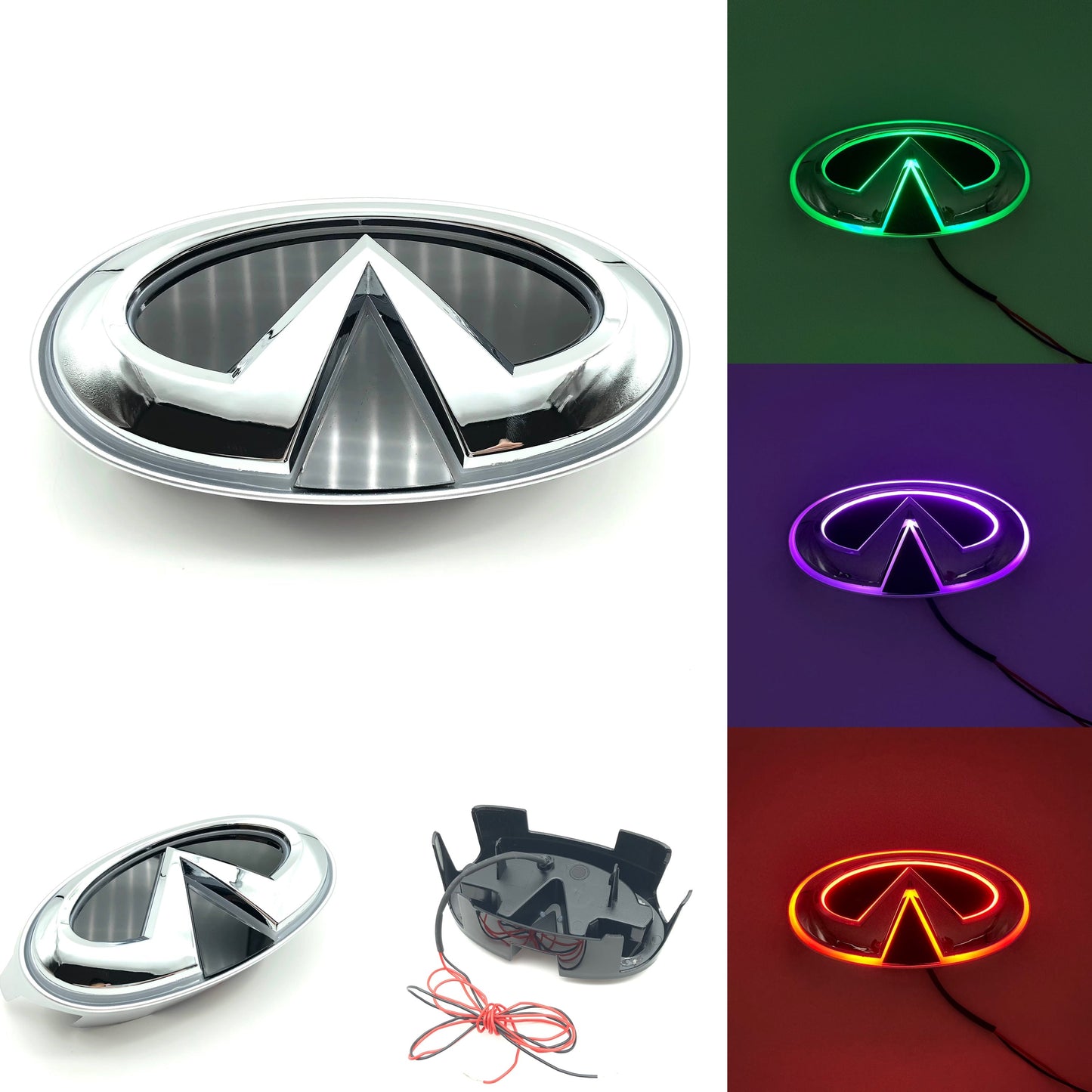 Infiniti logo car led front emblem light-2