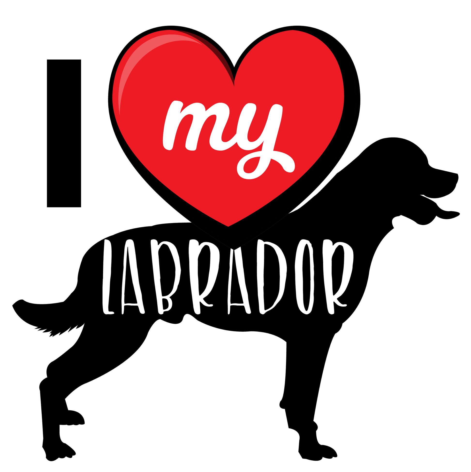 I Love My Dog T-Shirt - Breeds from $25 Sticker Boss