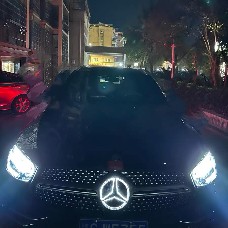 Mercedes-Benz LOGO W213 new E-class E200/E260/E300L modified center grille led front Benz symbol light-5