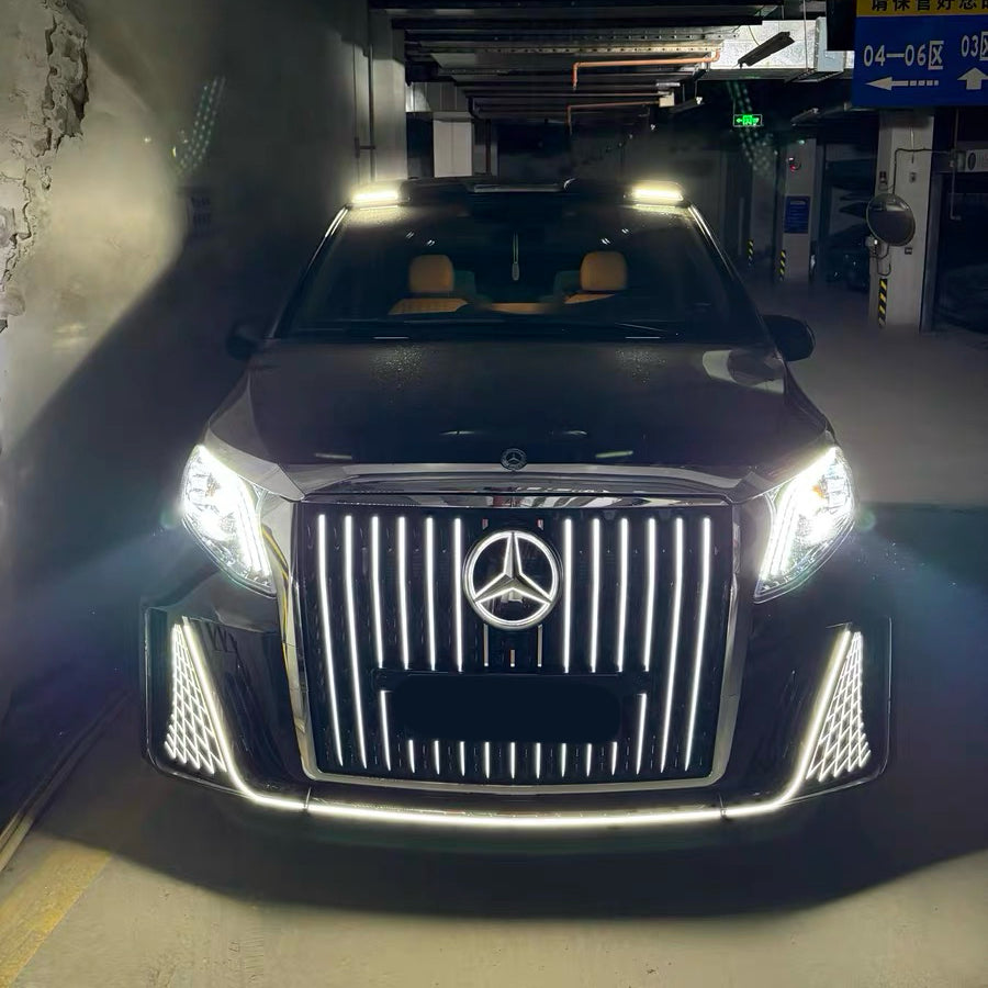Mercedes-Benz LOGO W213 new E-class E200/E260/E300L modified center grille led front Benz symbol light-3