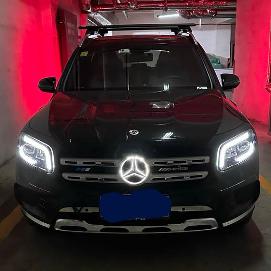 Mercedes-Benz LOGO W213 new E-class E200/E260/E300L modified center grille led front Benz symbol light-0