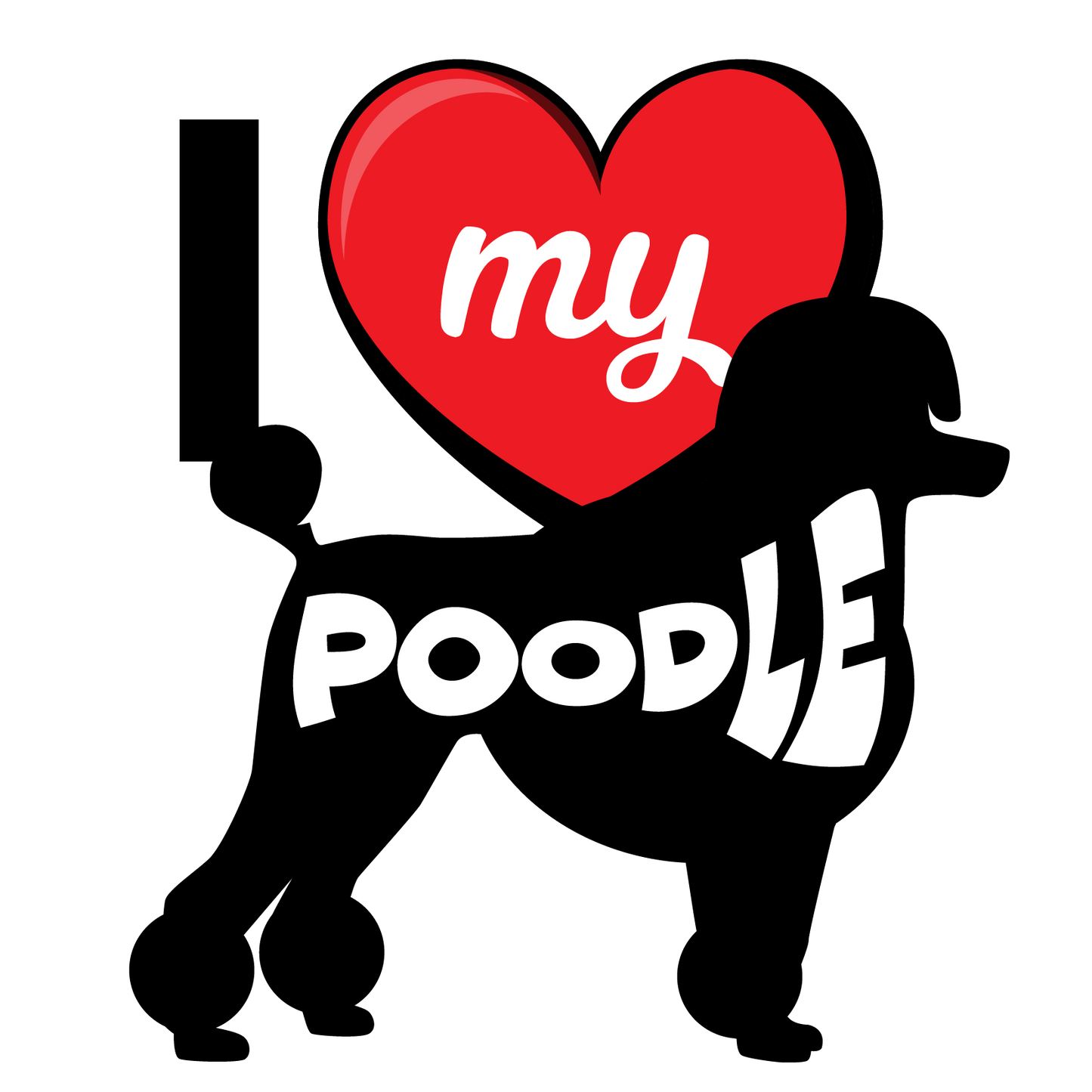 I Love My Dog T-Shirt - Breeds from $25 Sticker Boss
