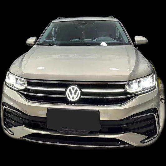 Volkswagen logo front grill LED mirror illuminated emblem ACC radar compatible-0